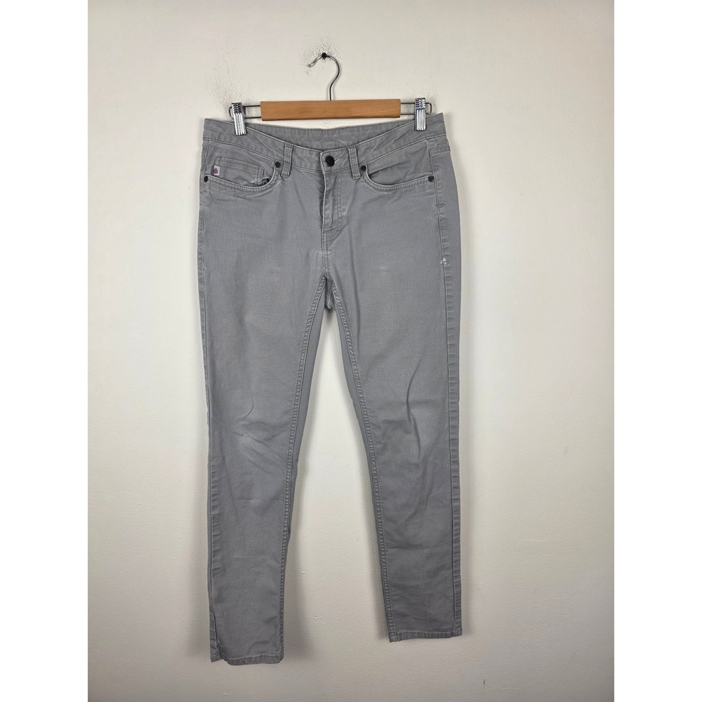 Stio Womens Gray Rivet Slim Straight Stretch Canvas Pants Size 8 1335F19